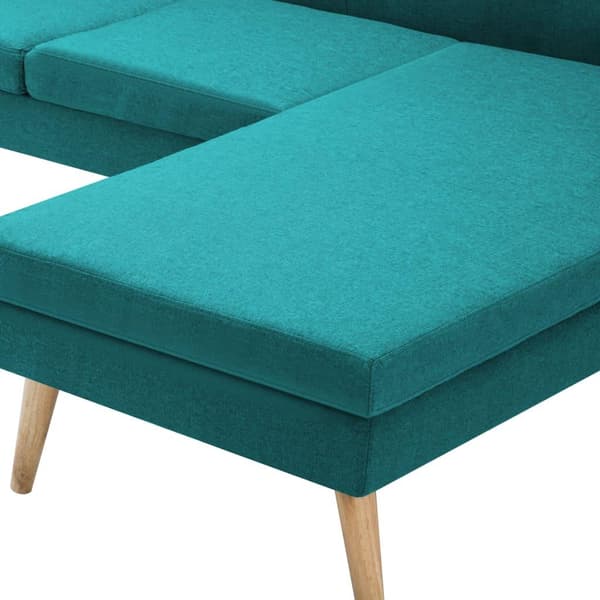vidaXL Soffa L-formad tygklädsel 186x136x79 cm grön Grön
