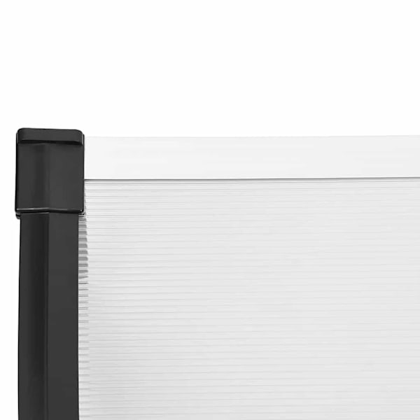 vidaXL Entrétak svart och transparent 297,5x90 cm polykarbonat Transparent