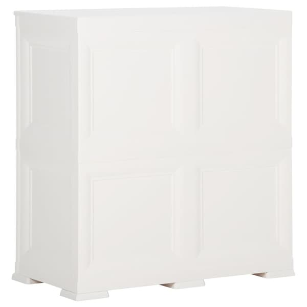 vidaXL Plastskåp 79x43x85,5 cm träimitation kaninvit Vit