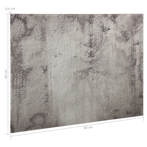 vidaXL Magnetisk glastavla väggmonterad 80x60 cm grå