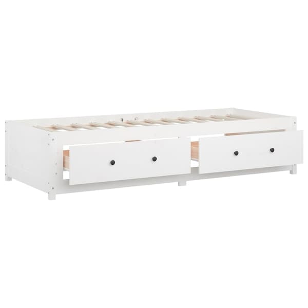 vidaXL Dagbädd 90x190 cm massiv furu vit Vit