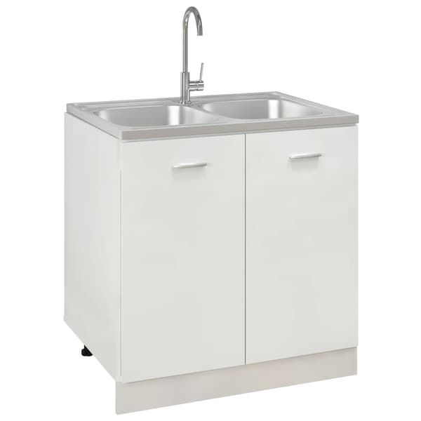 vidaXL Dubbla diskhoar silver 800x600x155 mm rostfritt stål Silver