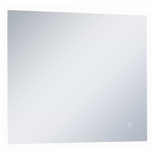 vidaXL Badrumsspegel LED med touch-sensor 60x50 cm Silver