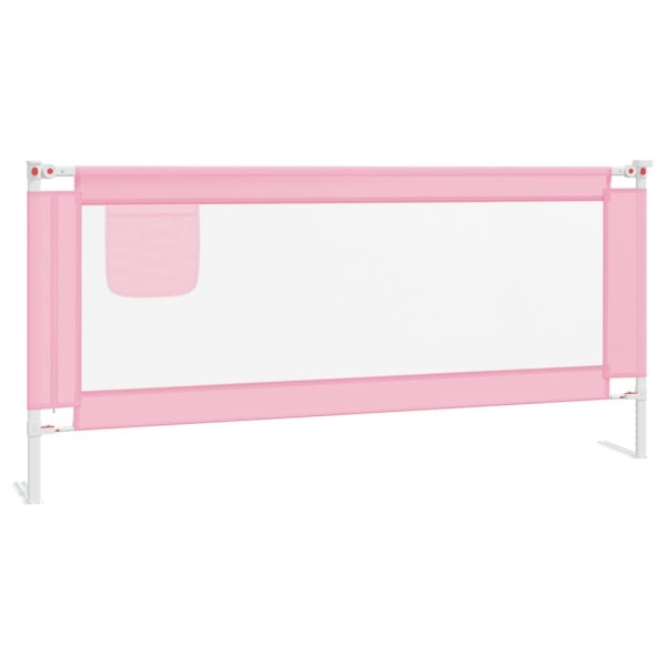 vidaXL Sängskena för barn rosa 200x25 cm tyg Rosa