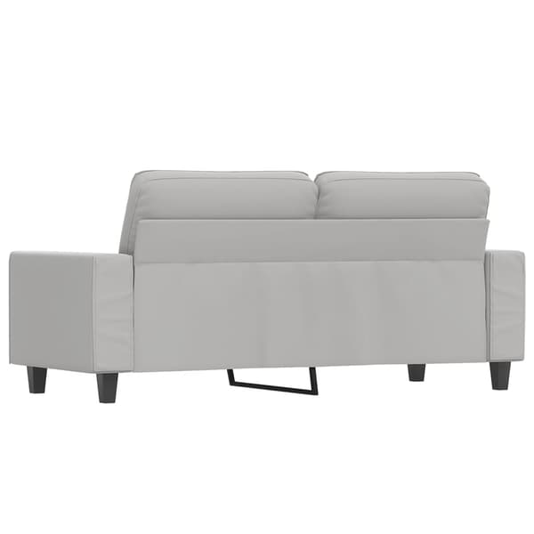 vidaXL 2-sitssoffa ljusgrå 140 cm mikrofibertyg Grå