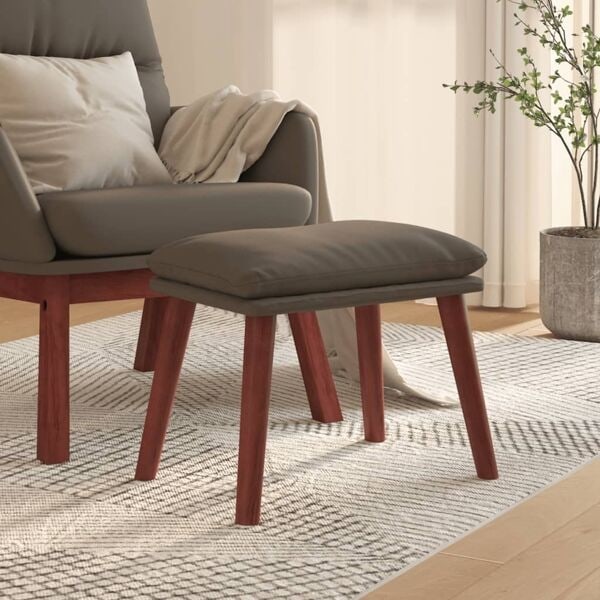 vidaXL Fotpall grå 45x29,5x35 cm konstläder Grå