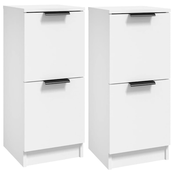 vidaXL Förvaringsskåp 2 st vit 30x30x70 cm konstruerat trä Vit