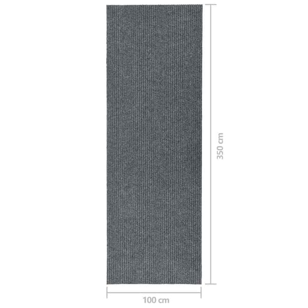 vidaXL Gångmatta 100x350 cm grå grå