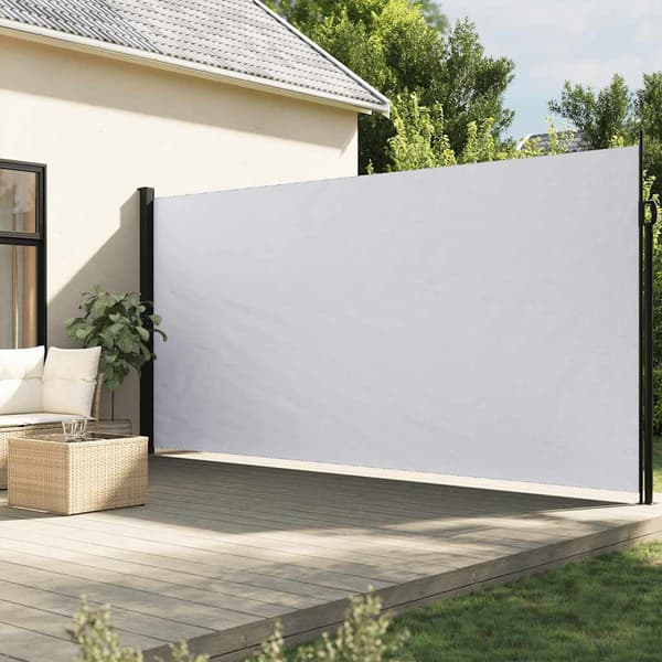 vidaXL Indragbar sidomarkis vit 200x300 cm Vit