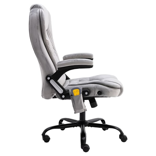 vidaXL Massagekontorsstol ljusgrå sammet grå