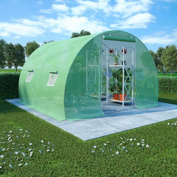 vidaXL Växthus 6 m² 3x2x2 m Grön