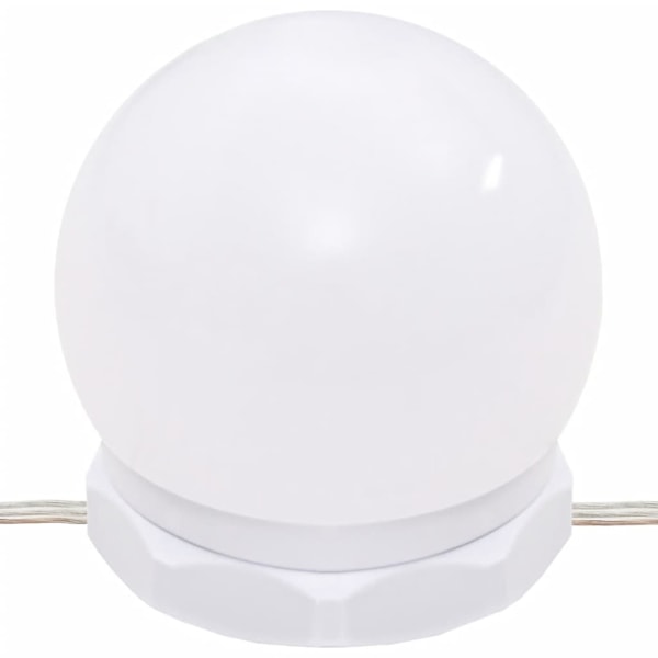 vidaXL Sminkbord LED vit högglans konstruerat trä Vit