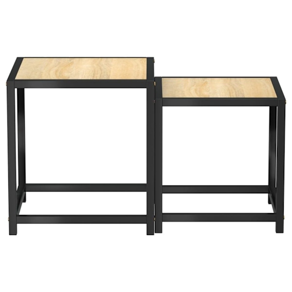 vidaXL Tebord 2 st MDF sonoma-ek Brun