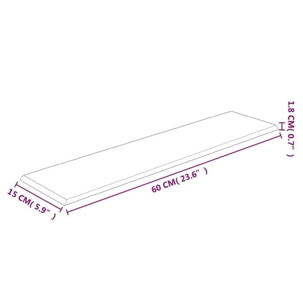 vidaXL Väggpaneler 12 st brun 60x15 cm sammet 1,08 m² Brun