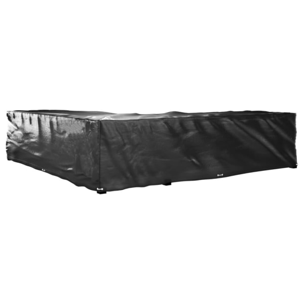 vidaXL Överdrag för utemöbler 20 ölj. 300x300x70cm L-format Svart