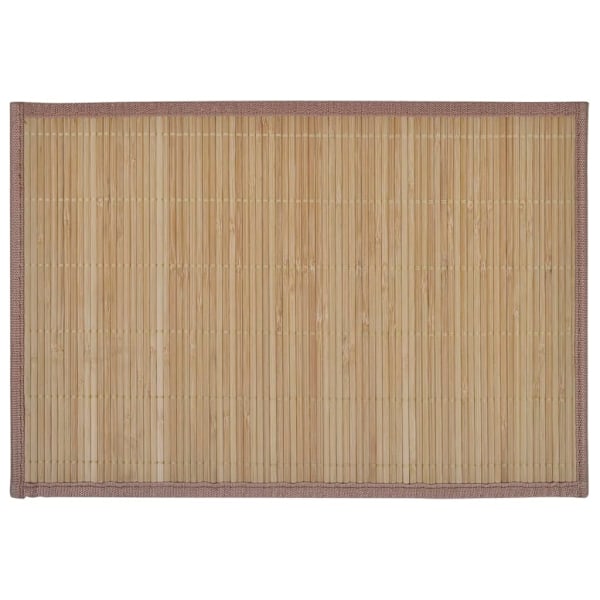 vidaXL 6 Bordstabletter i bambu 30 x 45 cm brun Brun