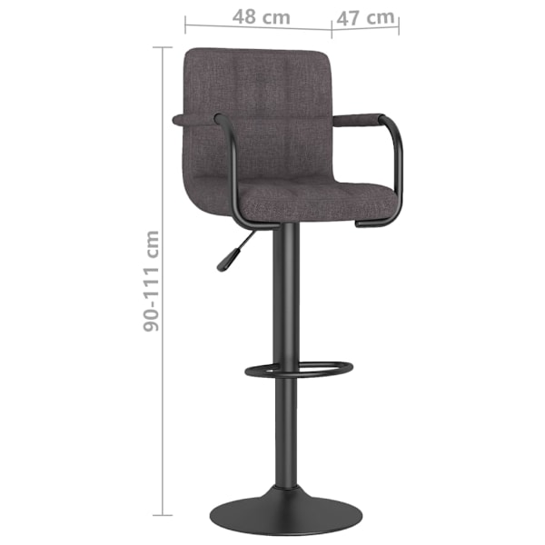 vidaXL Barstol taupe tyg Taupe
