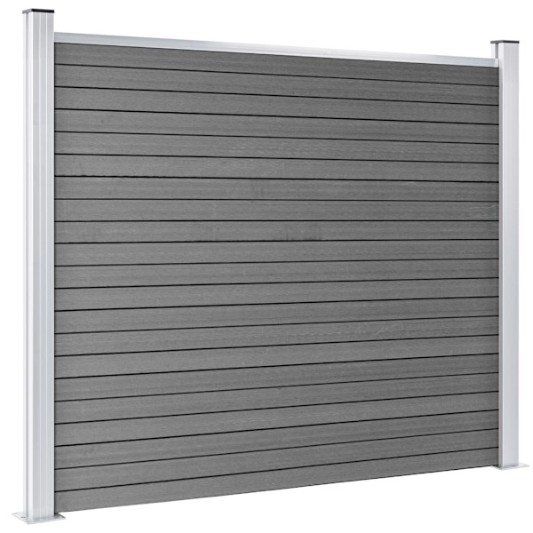 vidaXL Staketpaneler WPC 699x146 cm grå grå