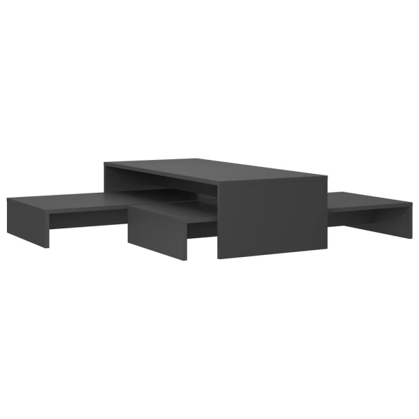 vidaXL Satsbord grå 100x100x26,5 cm konstruerat trä grå