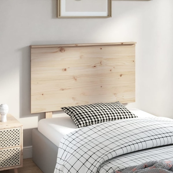 vidaXL Sänggavel 94x6x82,5 cm massiv furu Brun