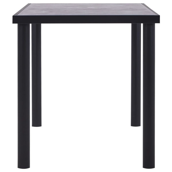 vidaXL Matbord svart och betonggrå 140x70x75 cm MDF Svart