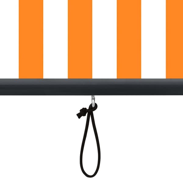 vidaXL Rullgardin utomhus 60x250 cm vit och orange Orange