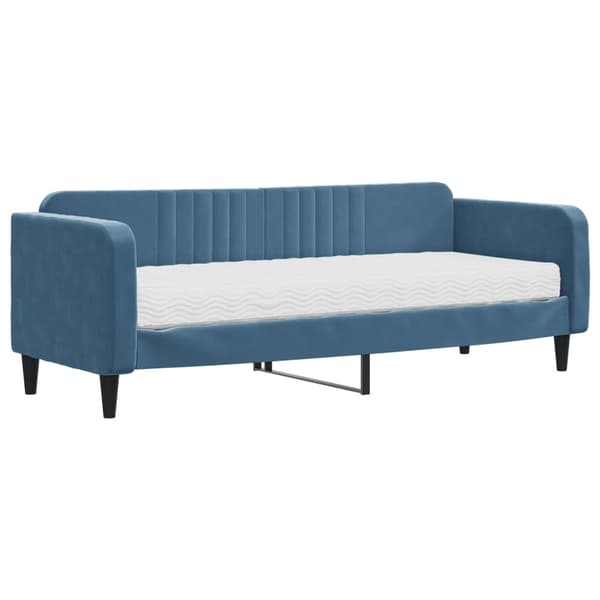 vidaXL Dagbädd med madrass blå 80x200 cm sammet Blå