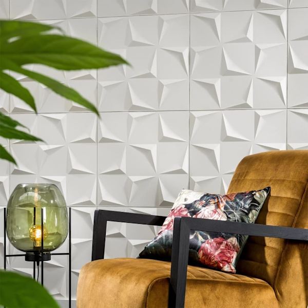 WallArt Väggpanel 3D Beau 12 st GA-WA28 Vit