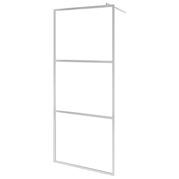 vidaXL Duschvägg med klart ESG-glas 115x195 cm Silver