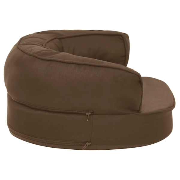 vidaXL Ergonomisk hundmadrass 60x42 cm linnelook brun Brun