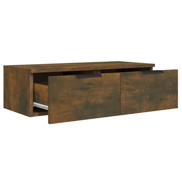 vidaXL Väggskåp 2 st rökfärgad ek 68x30x20 cm konstruerat trä Brun