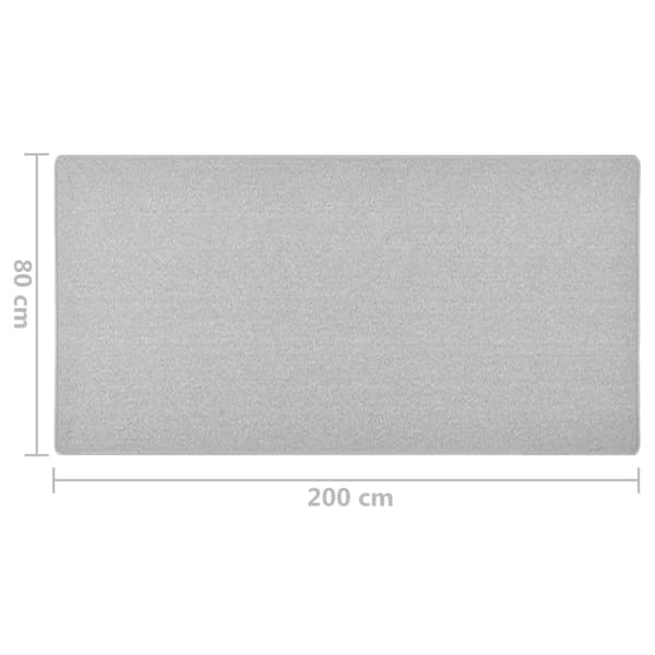 vidaXL Gångmatta ljusgrå 80x200 cm grå