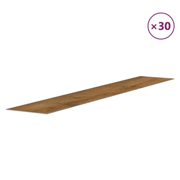 vidaXL Väggpaneler 30 st Mörkbrun PVC Brun