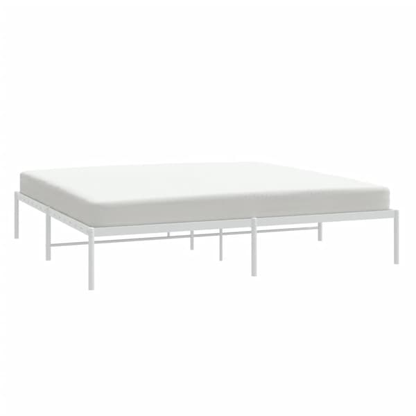 vidaXL Sängram metall vit 183x213 cm Vit
