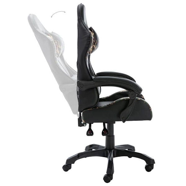 vidaXL Gamingstol svart och kamouflage konstläder Svart