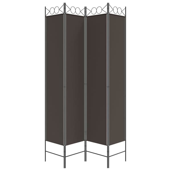 vidaXL Rumsavdelare 4 paneler brun 120x220 cm tyg Brun