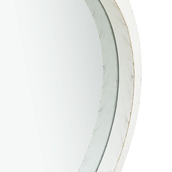 vidaXL Väggspegel med rem 40 cm vit Vit