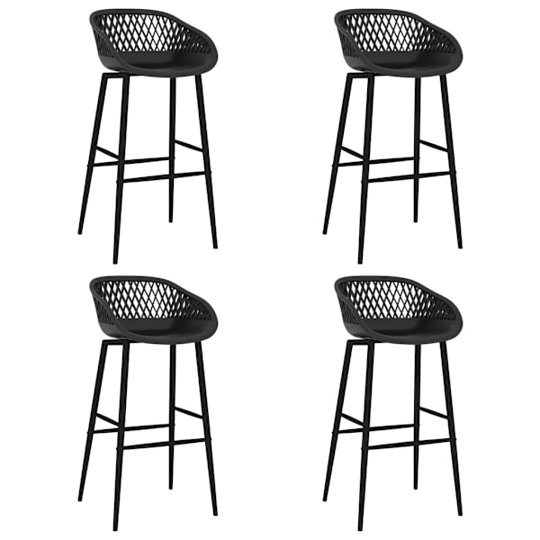vidaXL Bargrupp 5 delar svart Svart