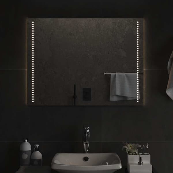 vidaXL Badrumsspegel LED 80x60 cm Transparent
