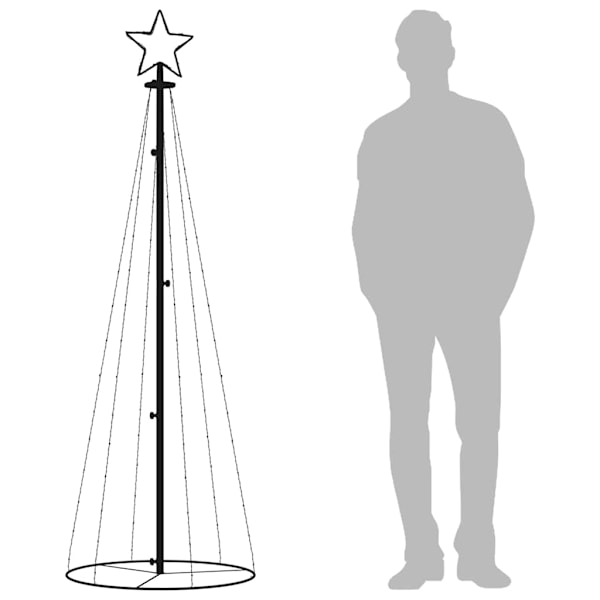 vidaXL Julgranskon färgglad 108 LEDs 70x180 cm Flerfärgsdesign
