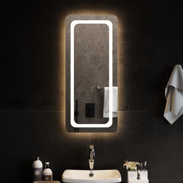 vidaXL Badrumsspegel LED 40x90 cm Transparent
