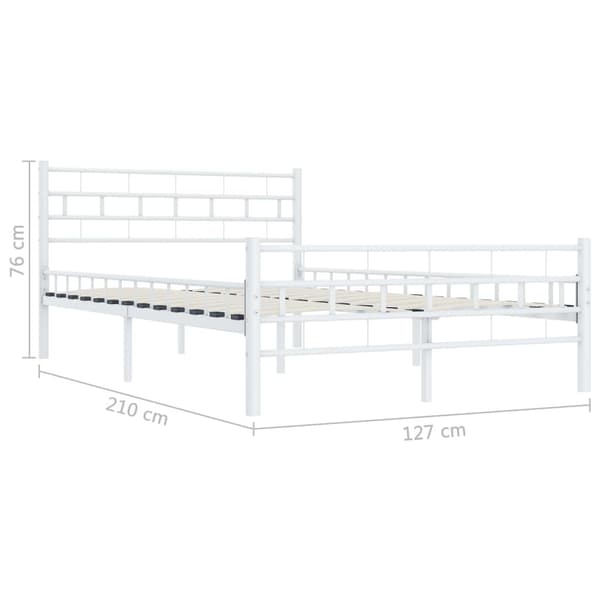 vidaXL Sängram vit metall 120x200 cm Vit