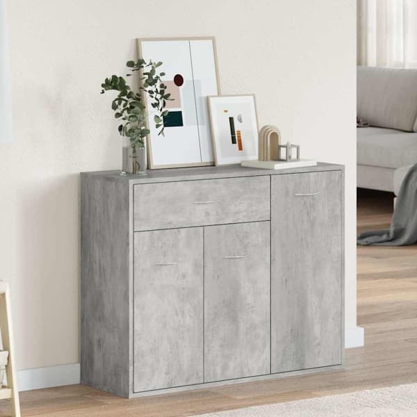 vidaXL Skänk betonggrå 88x30x70 cm konstruerat trä grå
