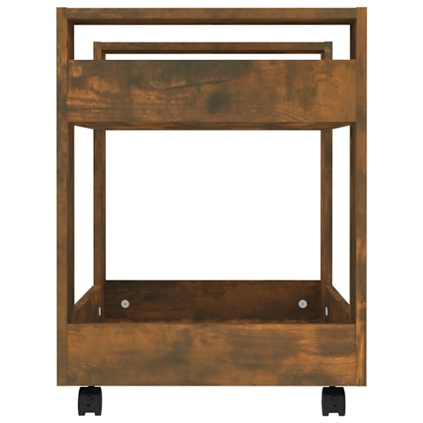 vidaXL Skrivbordsvagn rökfärgad ek 60x45x60 cm konstruerat trä Brun