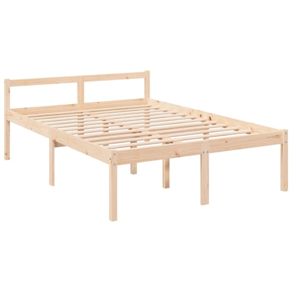 vidaXL Säng 120x190 cm massiv furu Brun