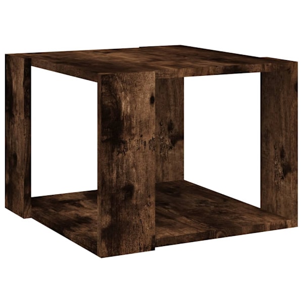 vidaXL Soffbord rökfärgad ek 40x40x30 cm konstruerat trä Brun