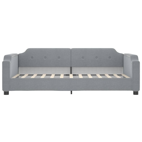 vidaXL Dagbädd utdragbar ljusgrå 90x200 cm tyg Grå
