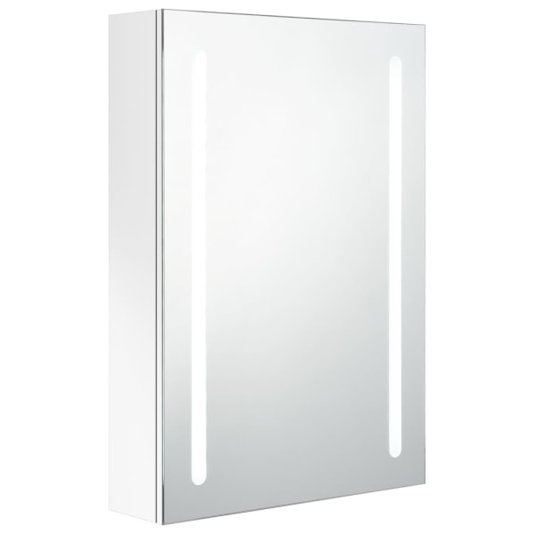 vidaXL Spegelskåp med LED vit 50x13x70 cm Vit