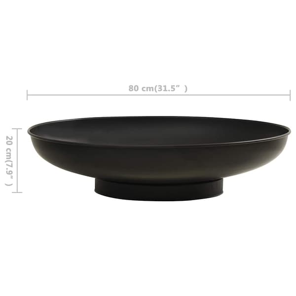 vidaXL Eldstad 80 cm stål Svart