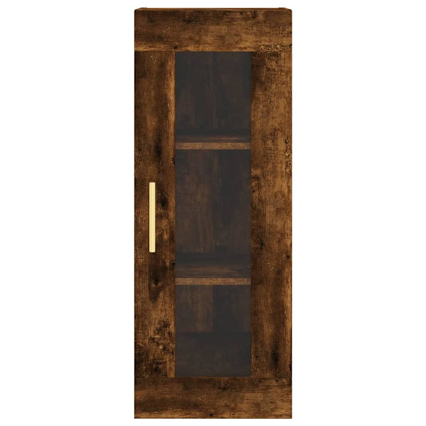 vidaXL Högskåp rökfärgad ek 34,5x34x180 cm konstruerat trä Brun